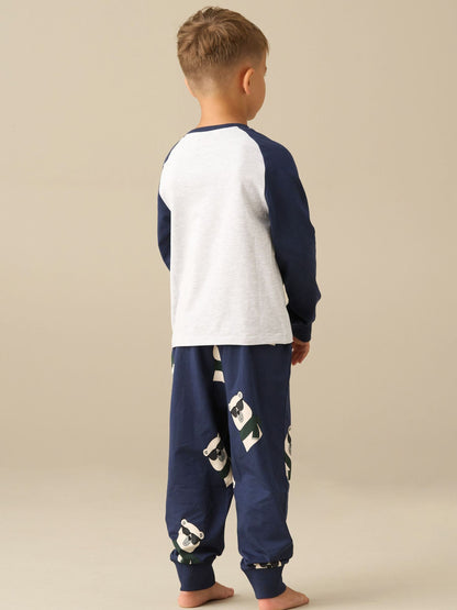 Angel & Rocket Blue Atlas Bear Graphic Pyjamas - image 2