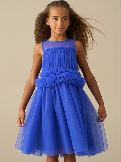 Dsiney Kidz - Angel & Rocket Blue Kaitlyn Ruffle Waist Mesh Dress image 1