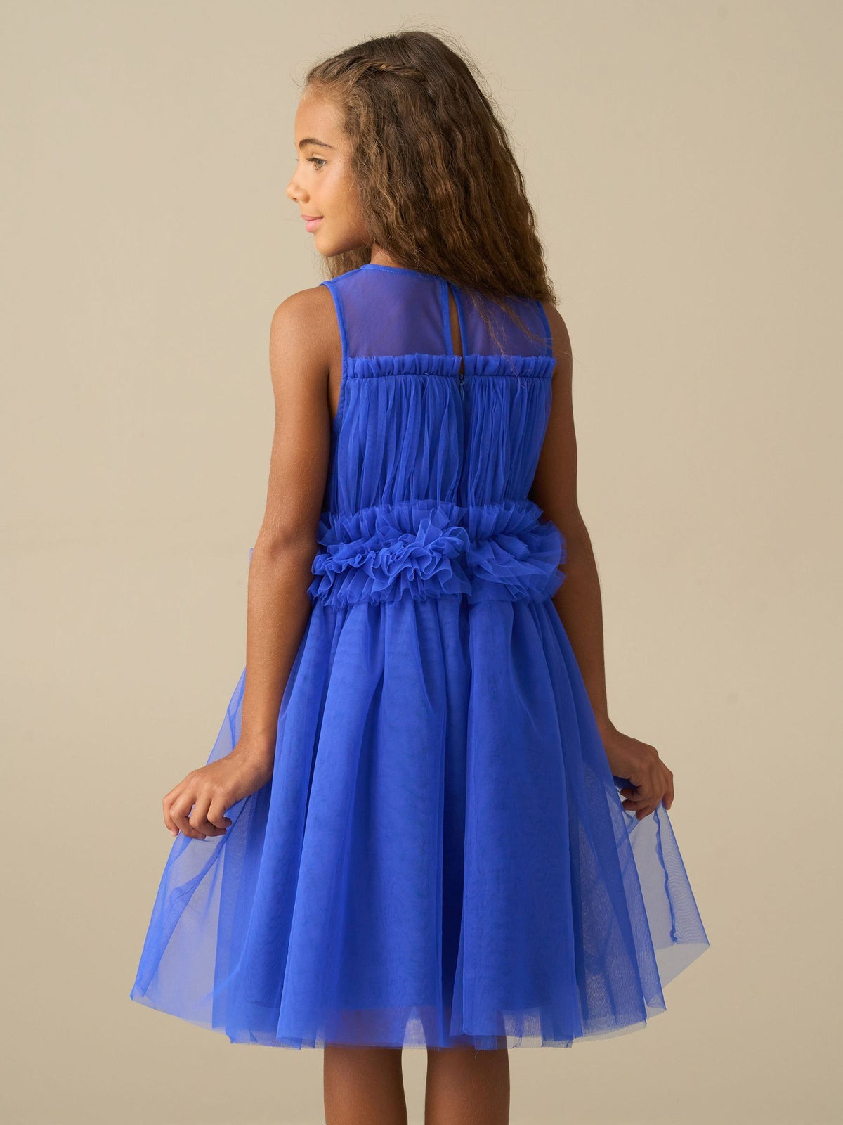 Dsiney Kidz - Angel & Rocket Blue Kaitlyn Ruffle Waist Mesh Dress image 2