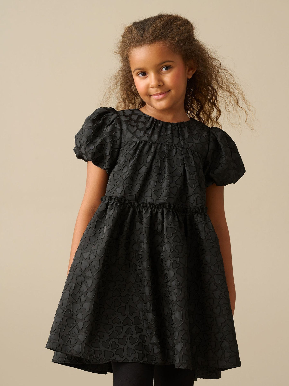 Dsiney Kidz - Angel & Rocket Black Emily Heart Jacquard Dress image 1