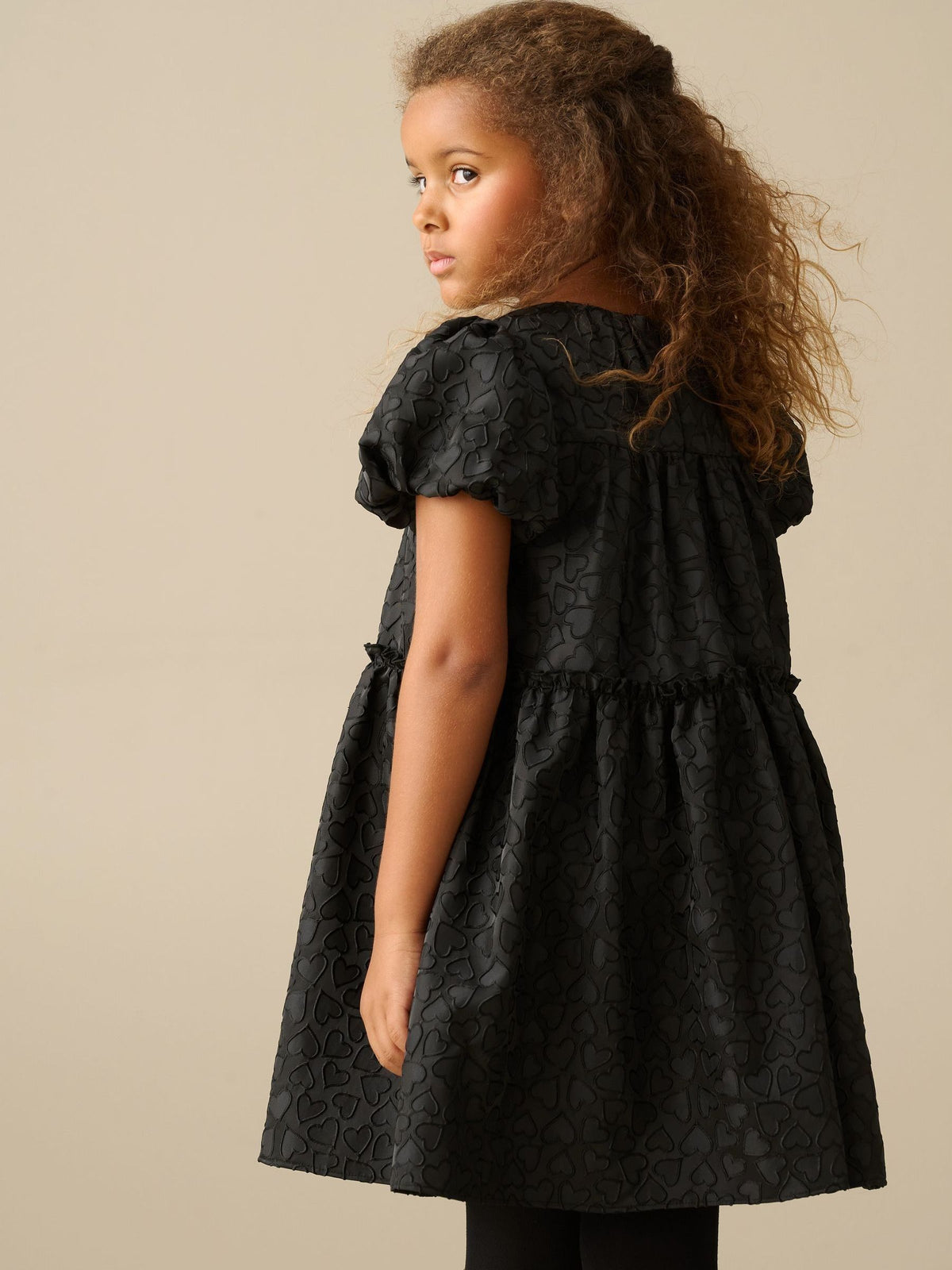 Dsiney Kidz - Angel & Rocket Black Emily Heart Jacquard Dress image 2