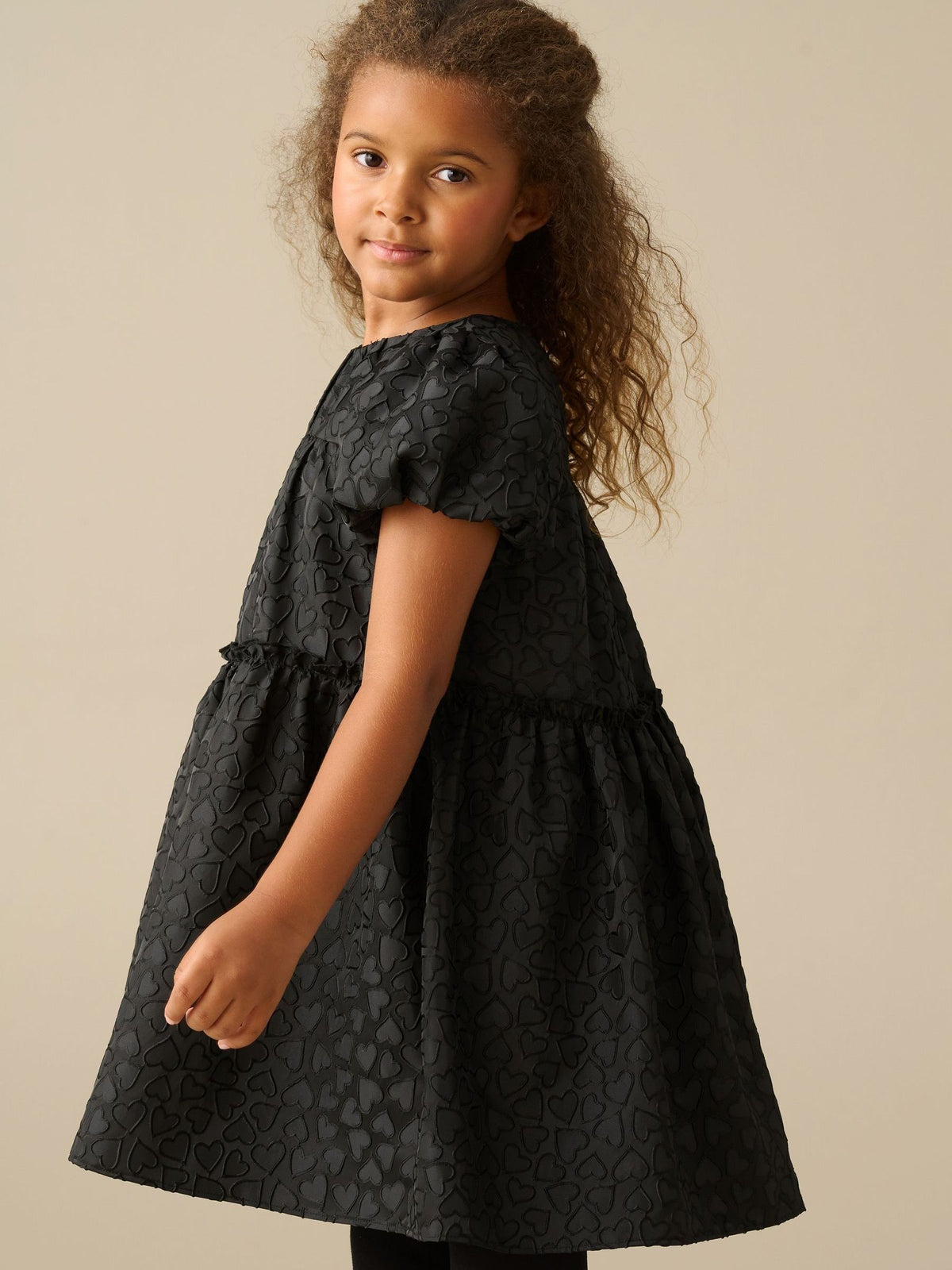 Dsiney Kidz - Angel & Rocket Black Emily Heart Jacquard Dress image 4