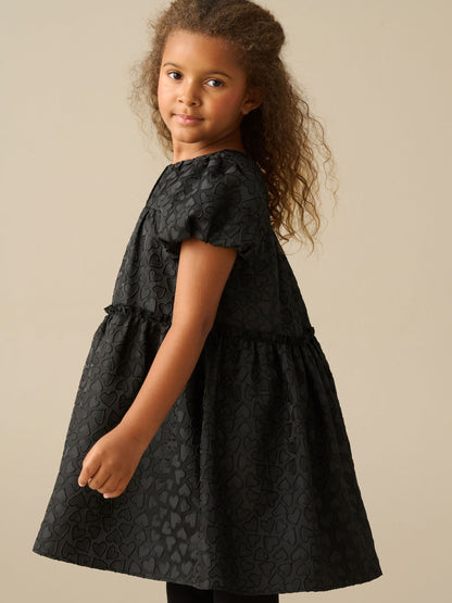 Dsiney Kidz - Angel & Rocket Black Emily Heart Jacquard Dress image 4