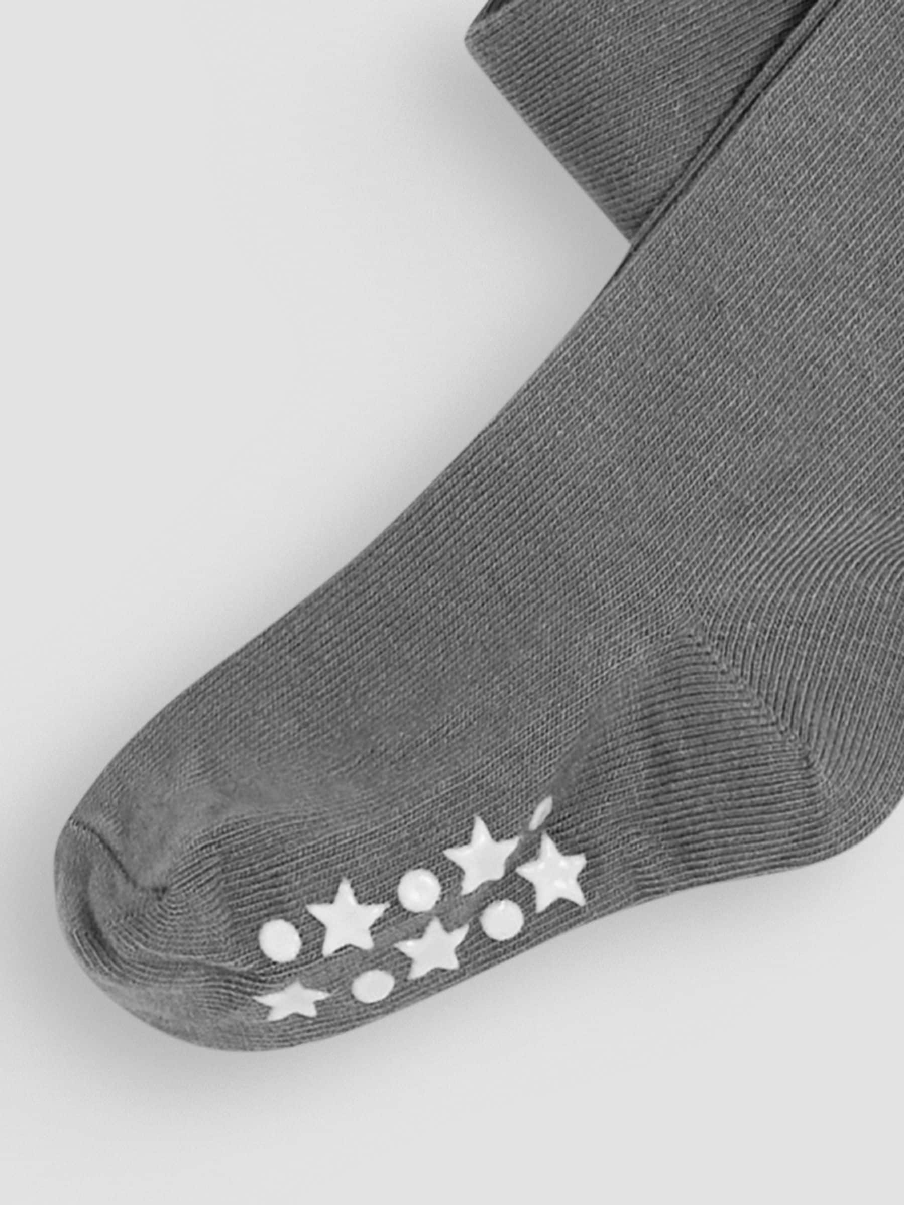 JoJo Maman Bébé Dark Grey Cotton Rich Plain Tights image 3