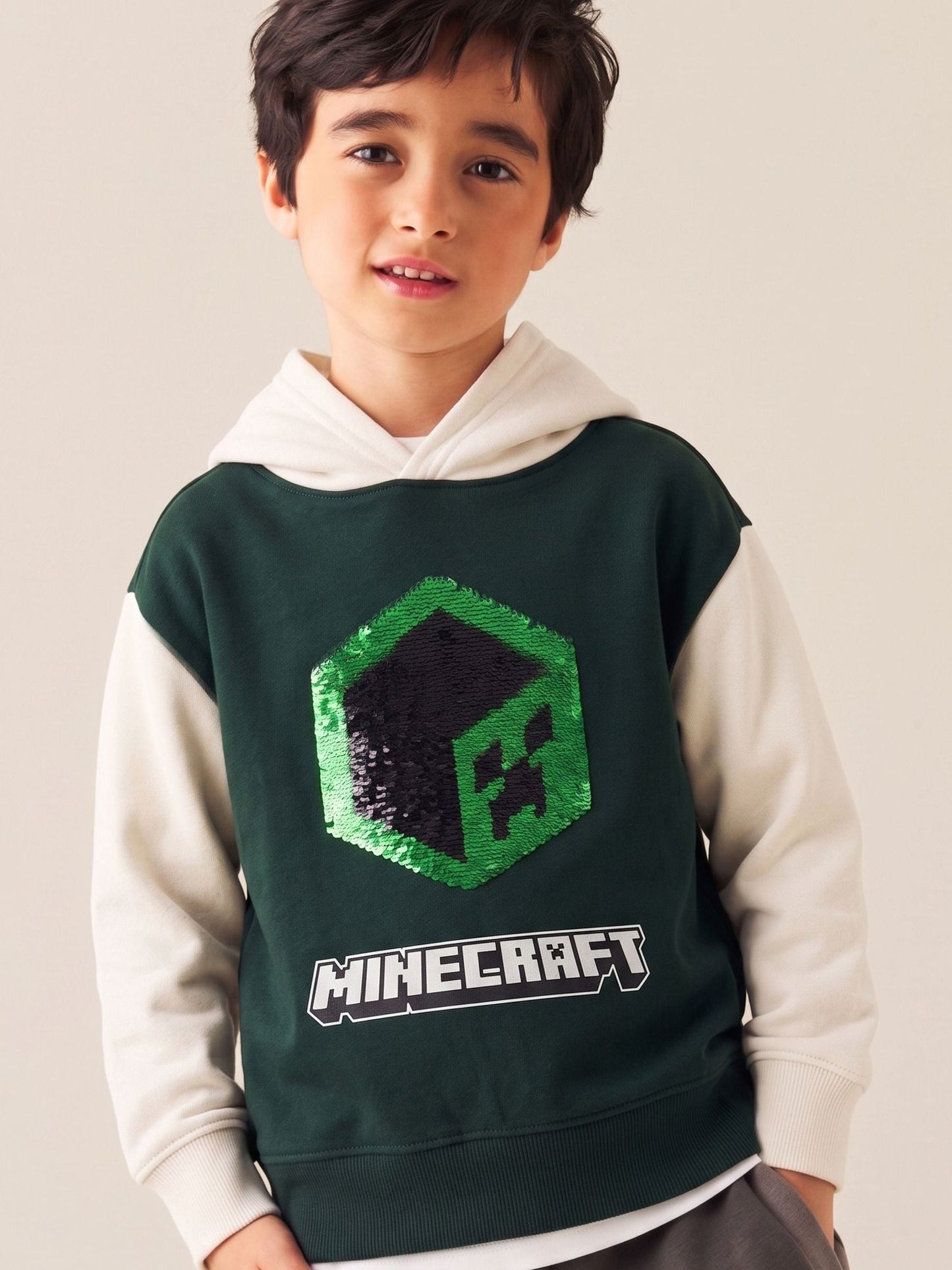 Dsiney Kidz - Angel & Rocket Green Minecraft Blocked Hoodie image 1
