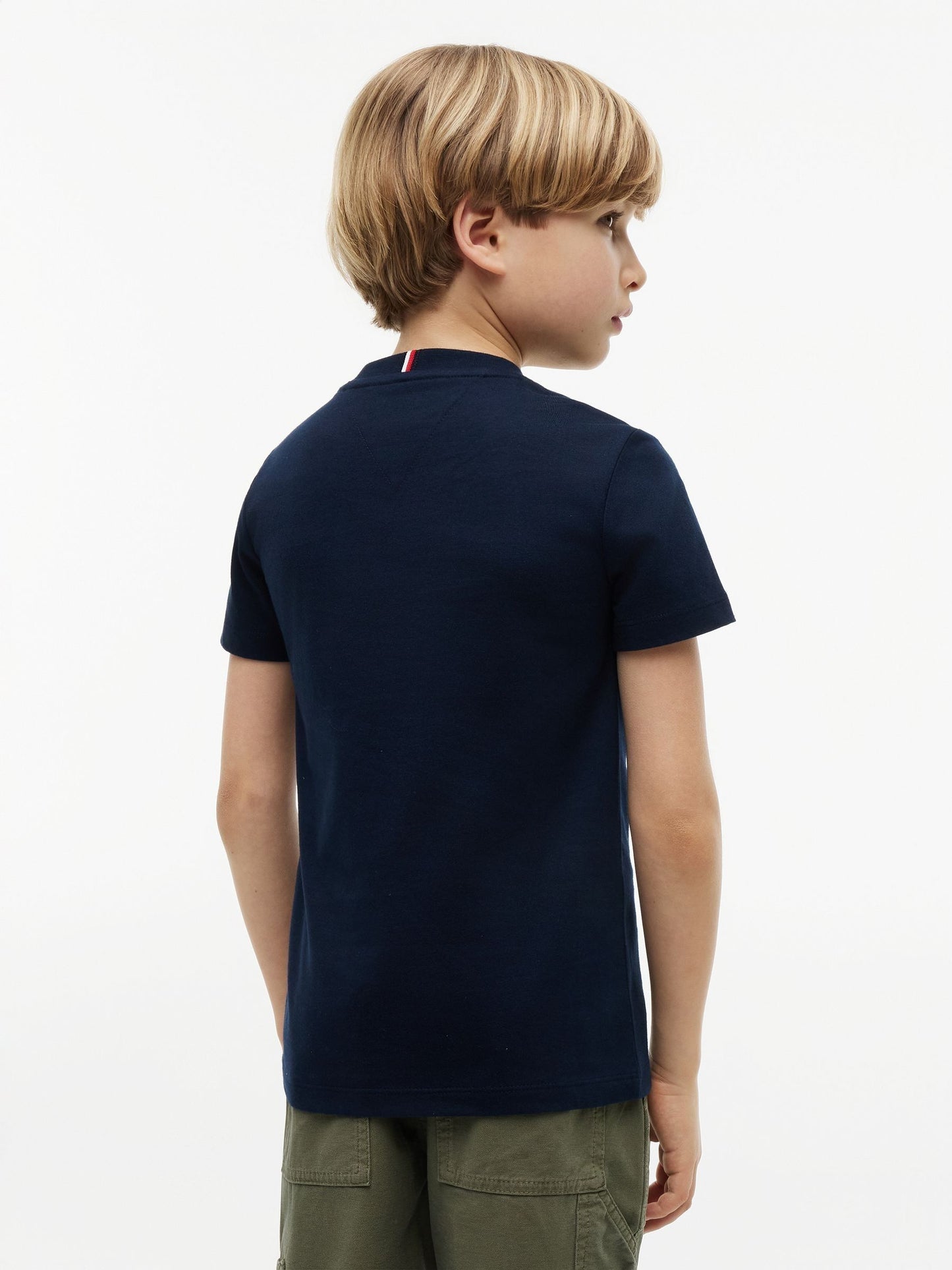 Tommy Hilfiger Blue Outline Flag Logo Jersey T-Shirt image 2
