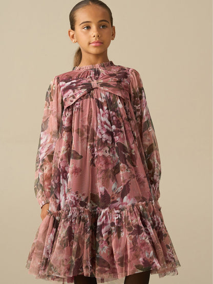 Angel & Rocket Pink Leia Floral Mesh Dress - image 1