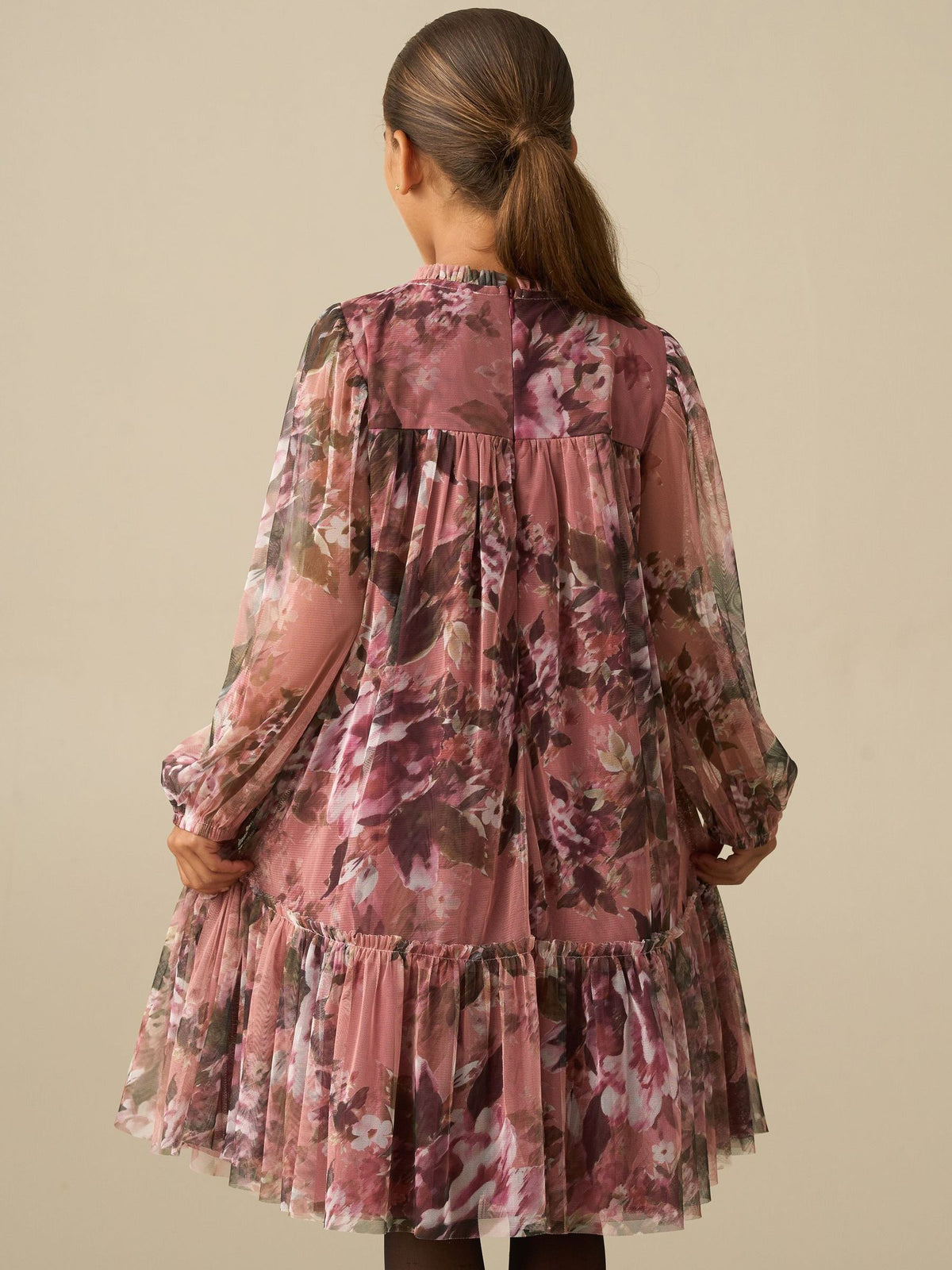 Angel & Rocket Pink Leia Floral Mesh Dress - image 2