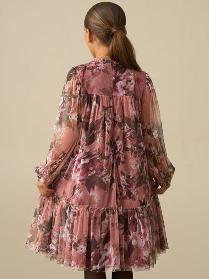 Angel & Rocket Pink Leia Floral Mesh Dress - image 2