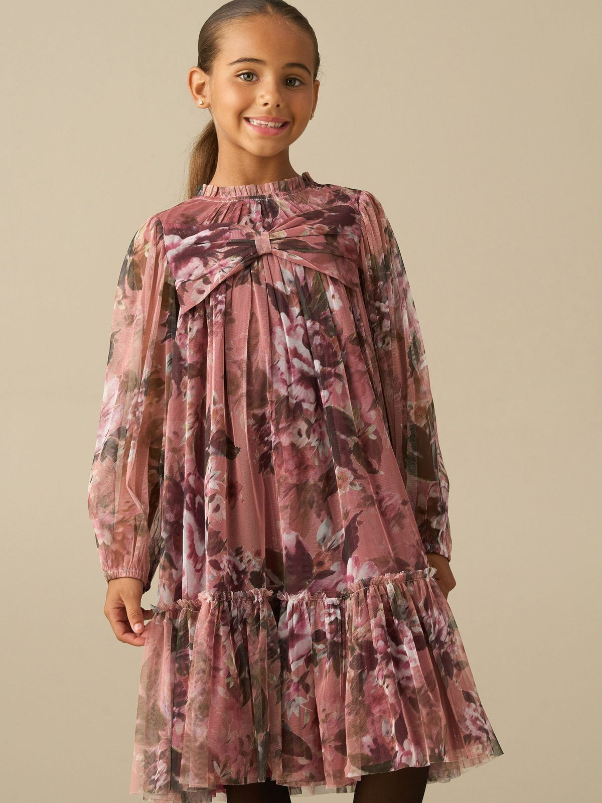 Angel & Rocket Pink Leia Floral Mesh Dress - image 4