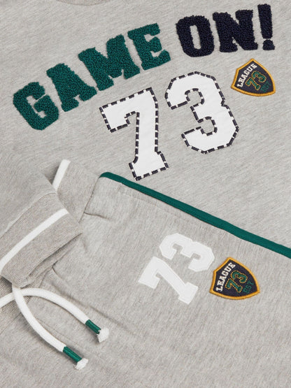 Dsiney Kidz - Monsoon Grey Game On Sweatshirt & Joggers Set image 2