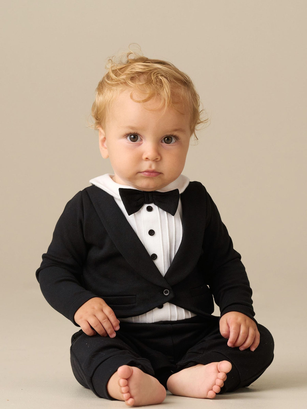 Dsiney Kidz - Angel & Rocket Black Stanley Tuxedo Romper image 2