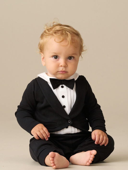 Dsiney Kidz - Angel & Rocket Black Stanley Tuxedo Romper image 2