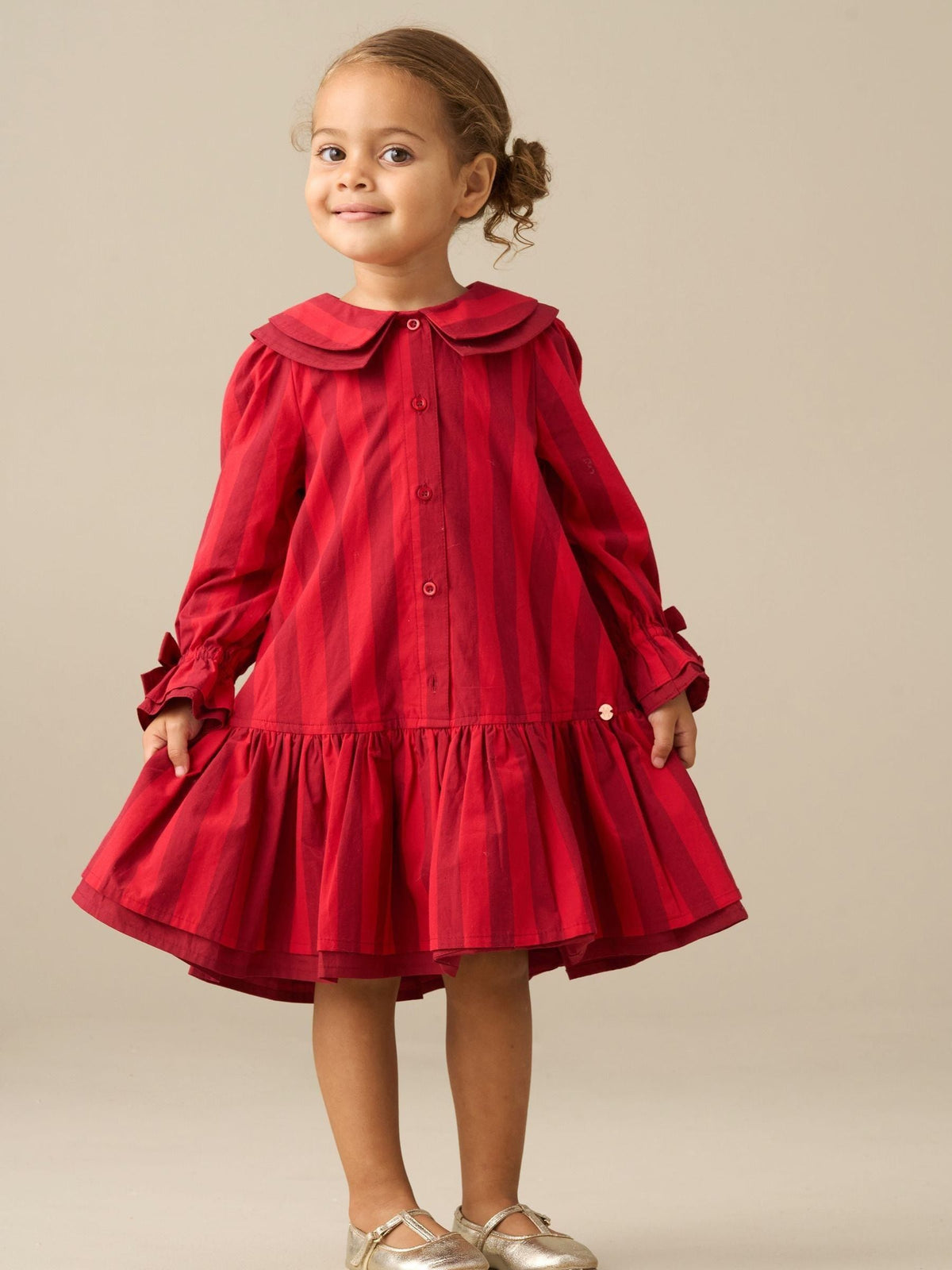 Dsiney Kidz - Angel & Rocket Pink Frankie Stripe Double Collar Dress image 1