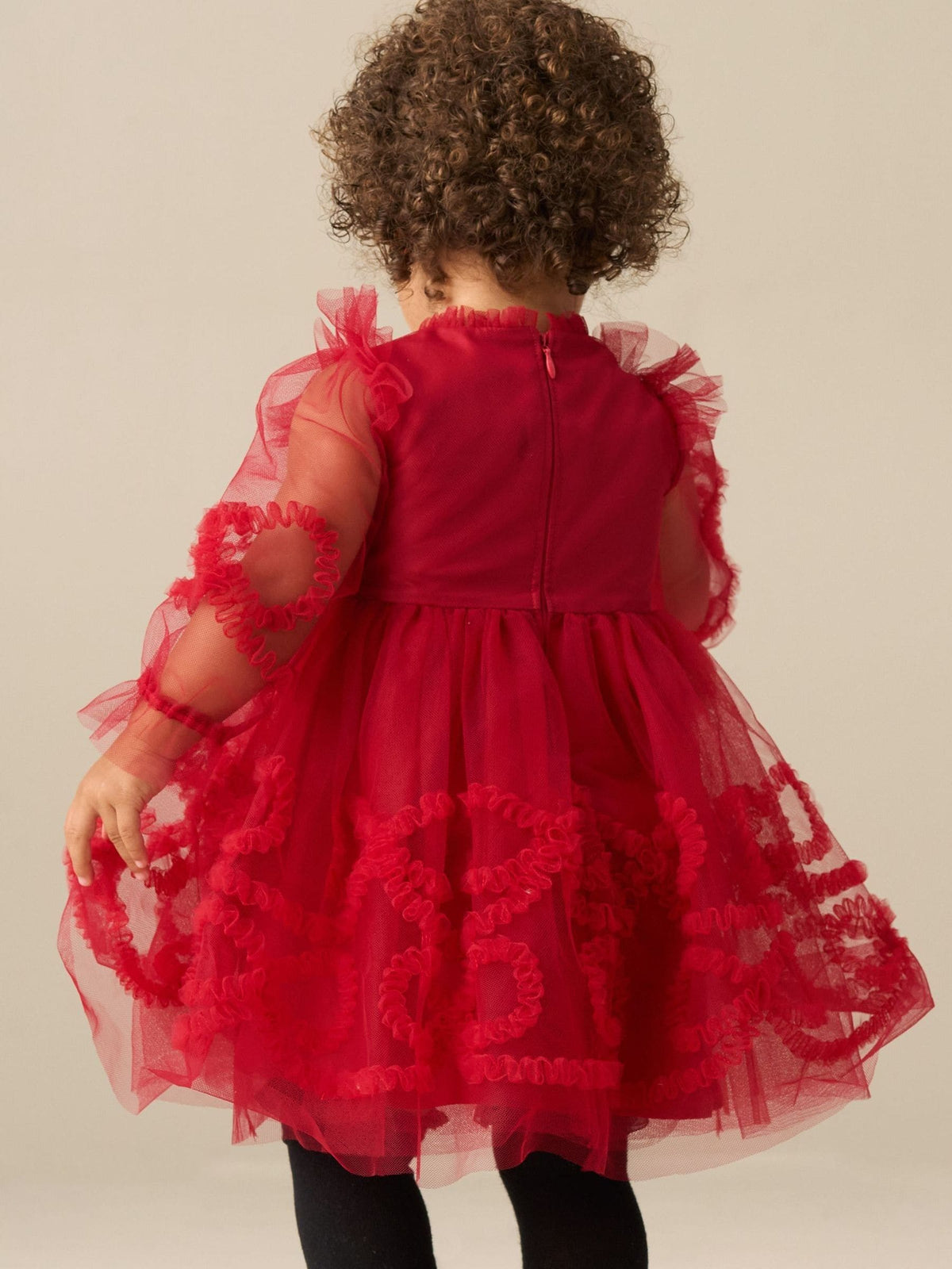 Dsiney Kidz - Angel & Rocket Red Laura Frilled Bow Mesh Dress image 2