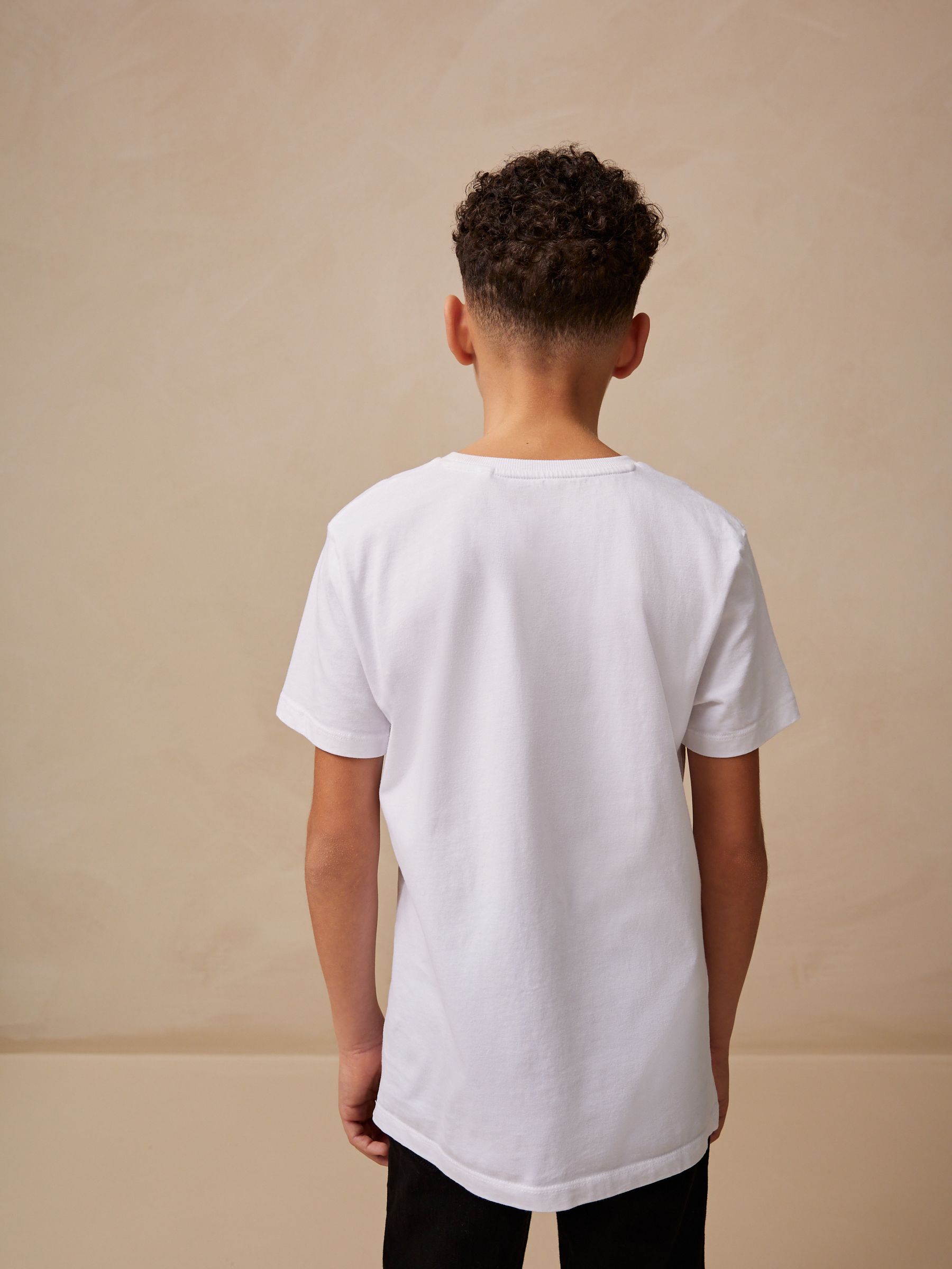 Dsiney Kidz - White Regular Fit Short Sleeve T-Shirt (3-16yrs) image 3