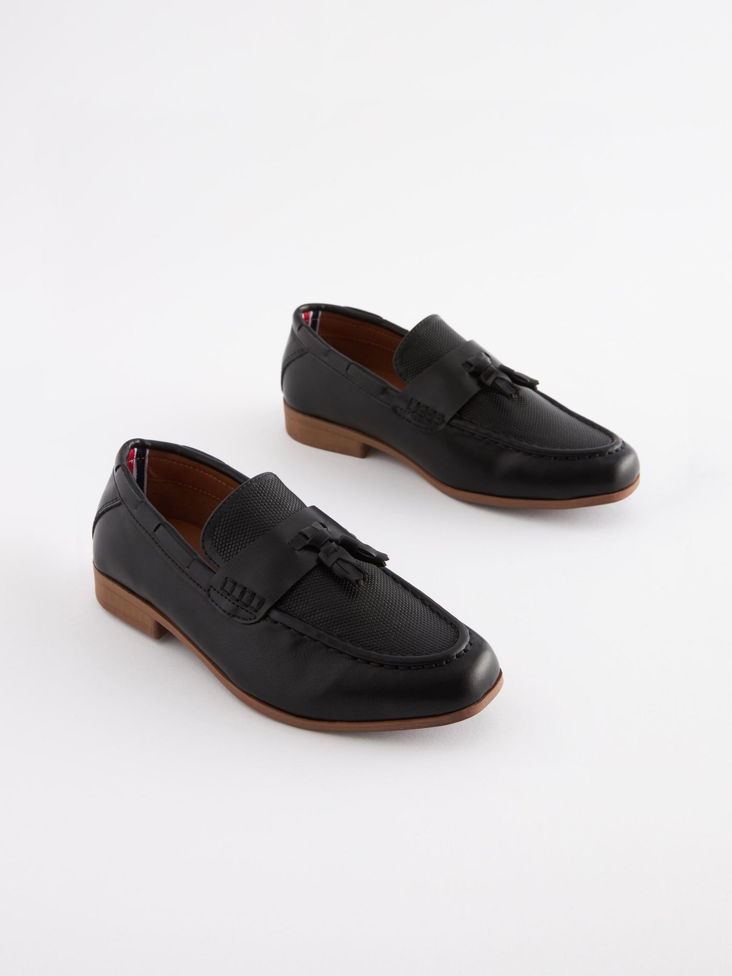 Black Tassel Wide Fit (G) Smart Loafers image 1