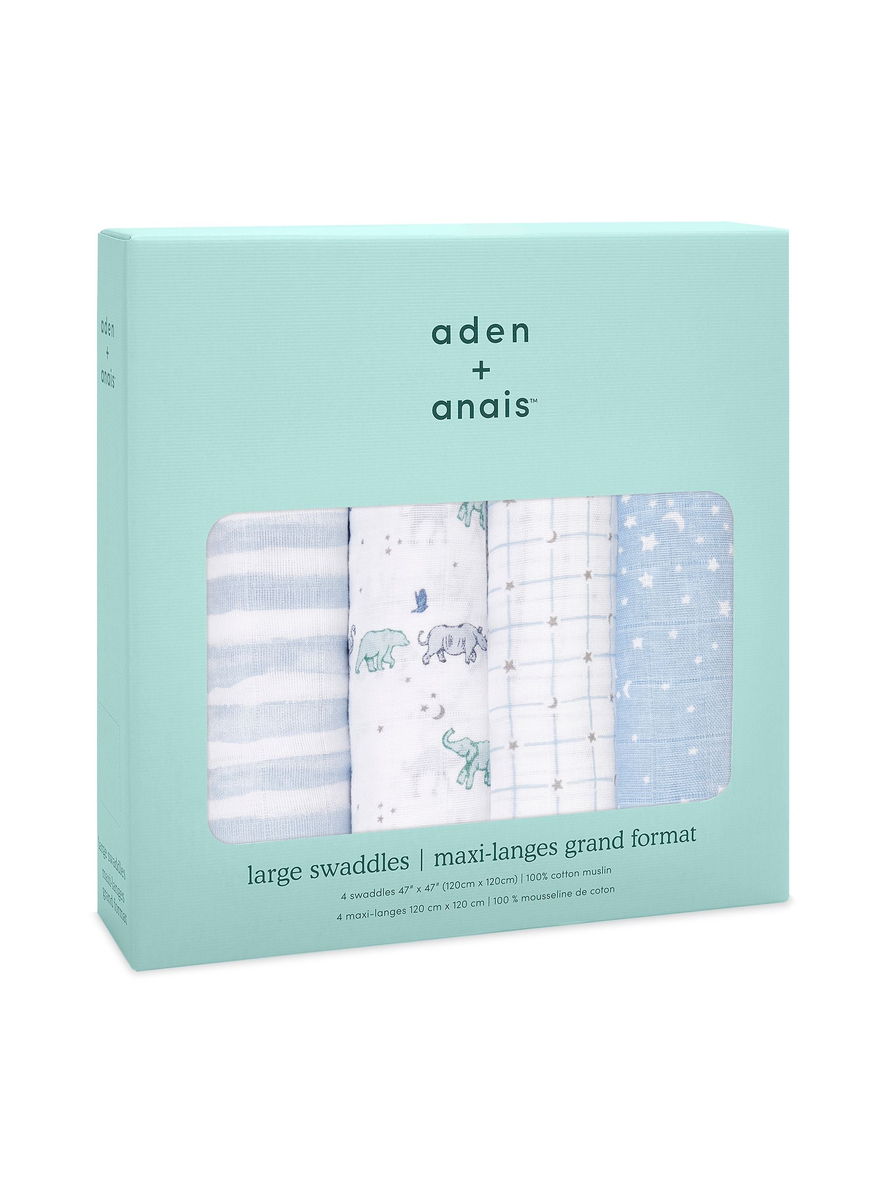 aden + anais Rising Star Large Muslin Blankets 4 Pack image 1