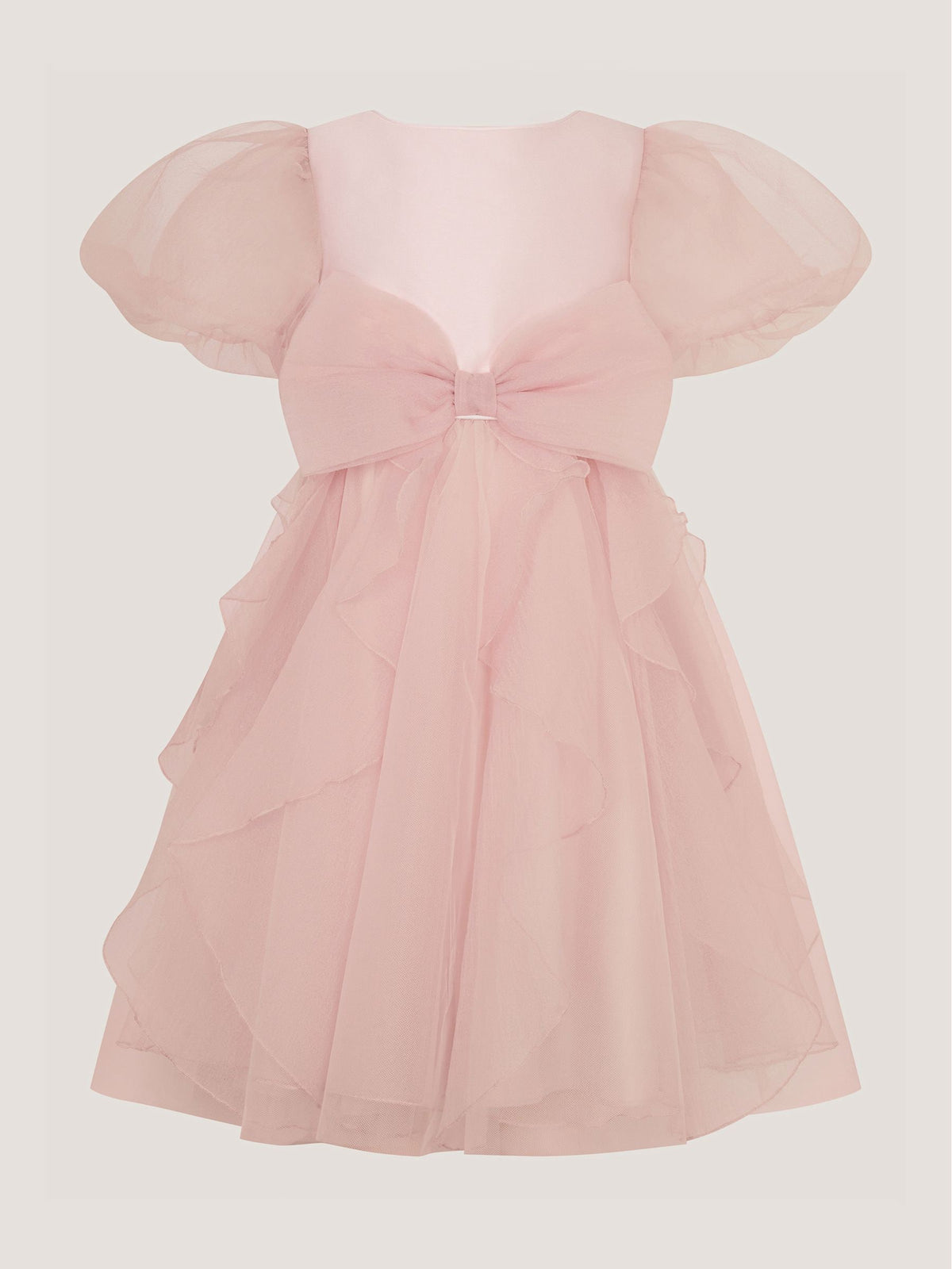 Dsiney Kidz - Monsoon Pink Raphela Puff Sleeve Bow Party Dress image 2