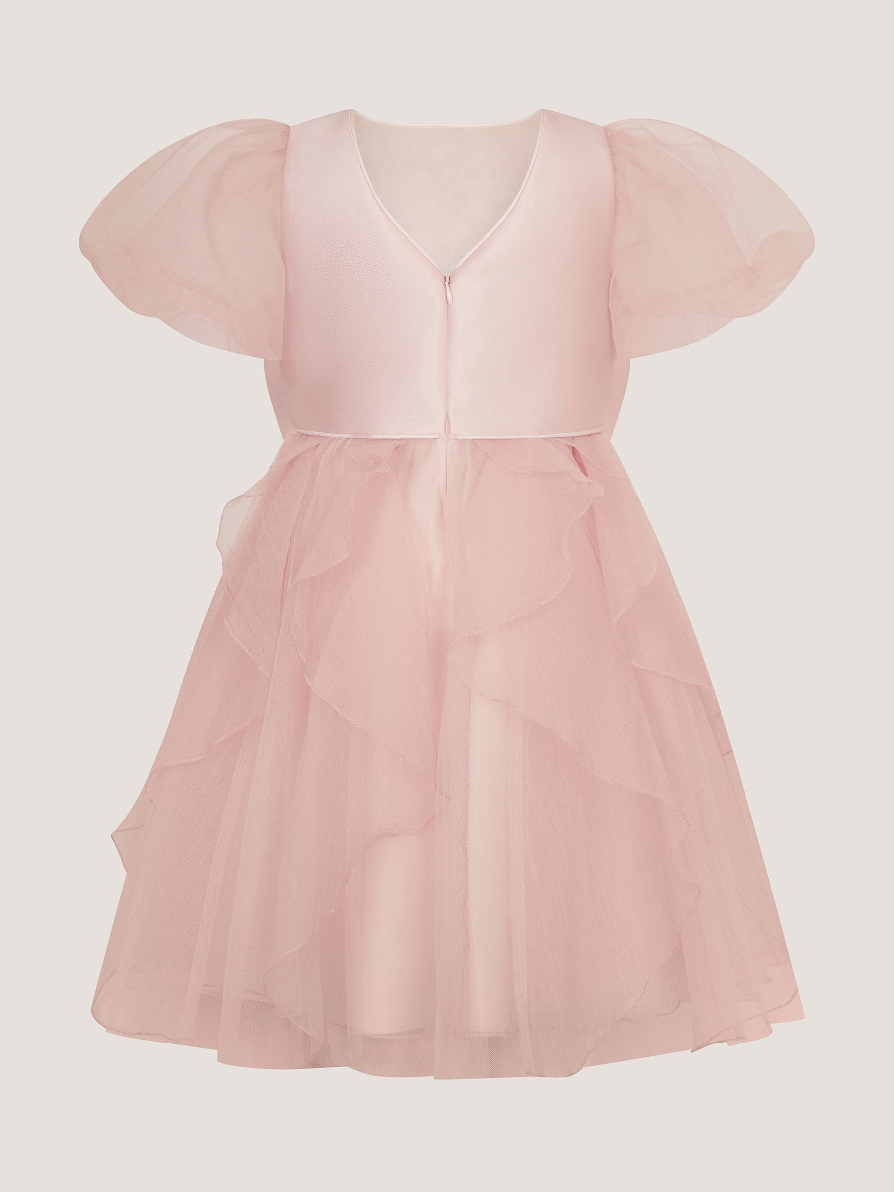 Dsiney Kidz - Monsoon Pink Raphela Puff Sleeve Bow Party Dress image 3