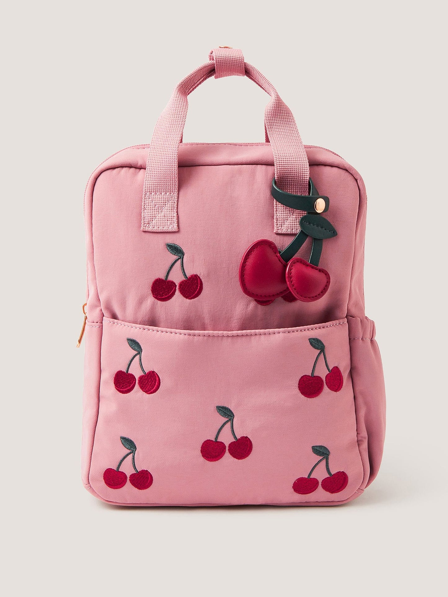 Monsoon Pink Cherry Embroidered Backpack image 1