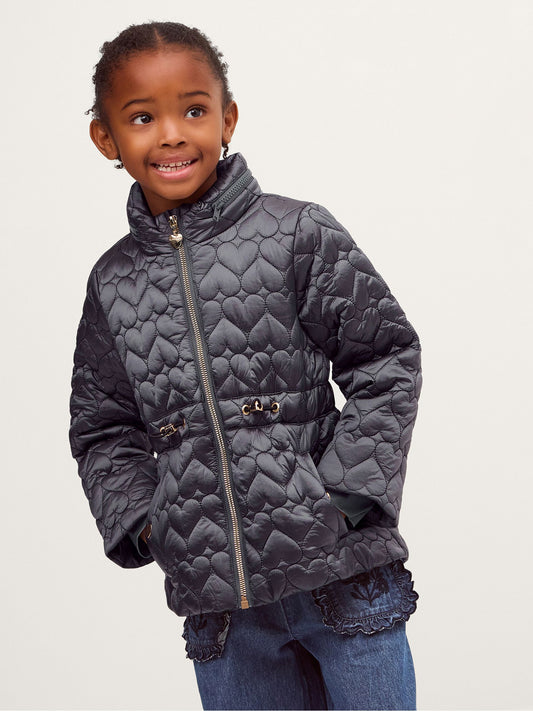 Dsiney Kidz - Monsoon Blue Heart Quilted Shower Resistant Coat image 1