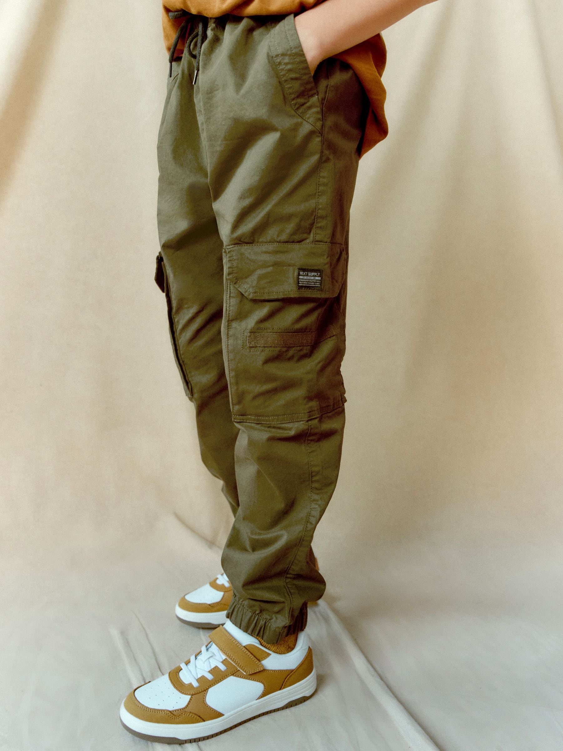 Dsiney Kidz - Khaki Green Loose Fit Cargo Trousers (3-16yrs) image 1