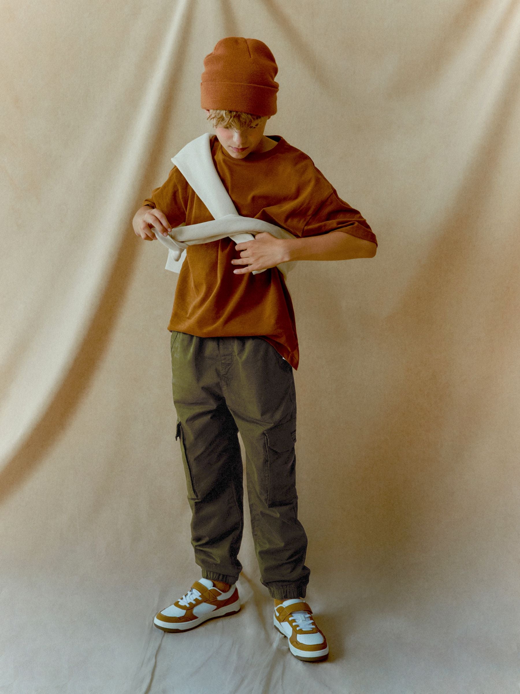 Dsiney Kidz - Khaki Green Loose Fit Cargo Trousers (3-16yrs) image 2