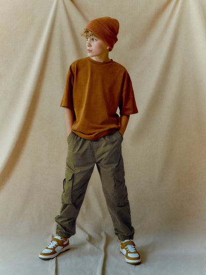 Dsiney Kidz - Khaki Green Loose Fit Cargo Trousers (3-16yrs) image 3