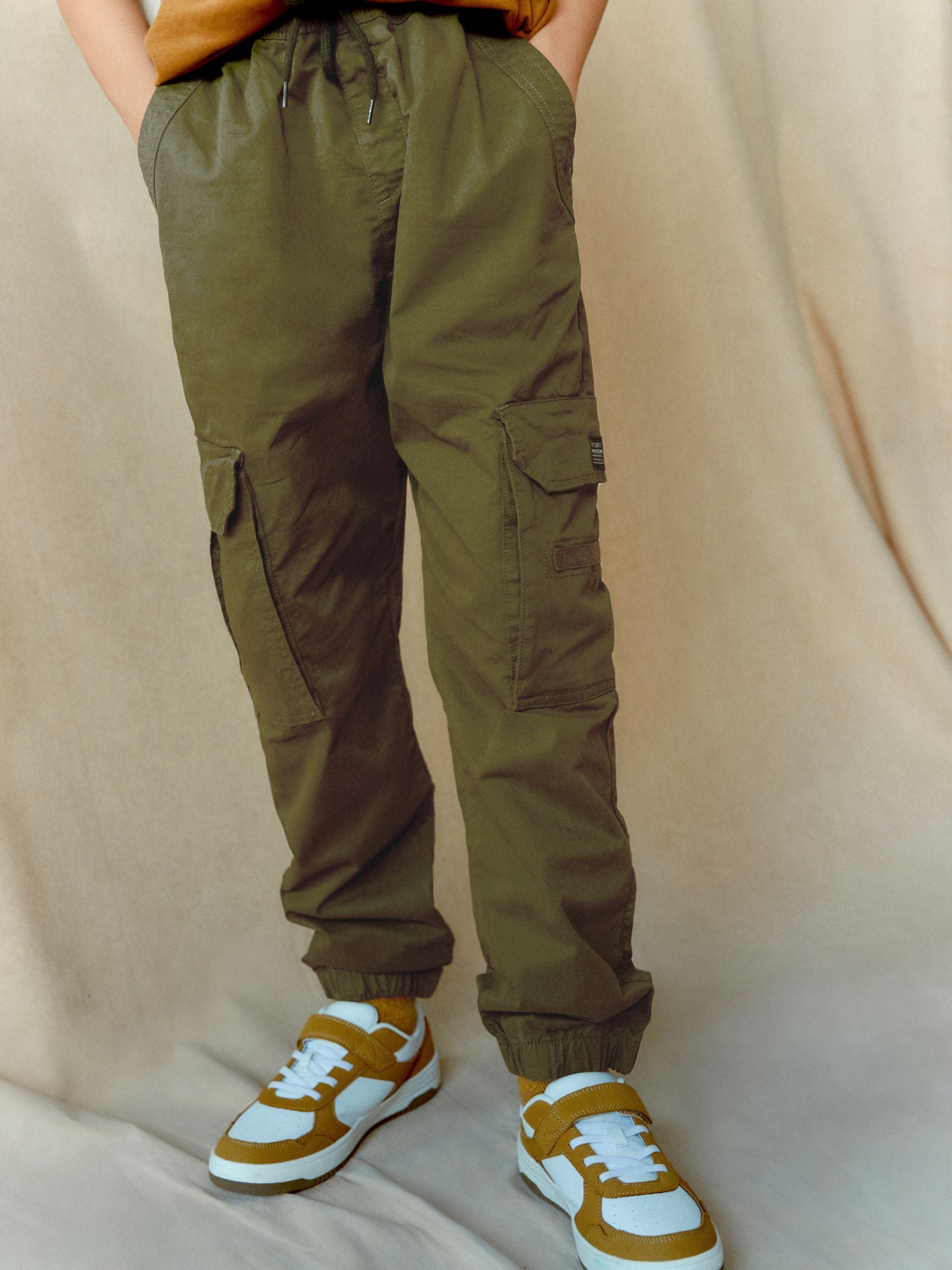 Dsiney Kidz - Khaki Green Loose Fit Cargo Trousers (3-16yrs) image 4