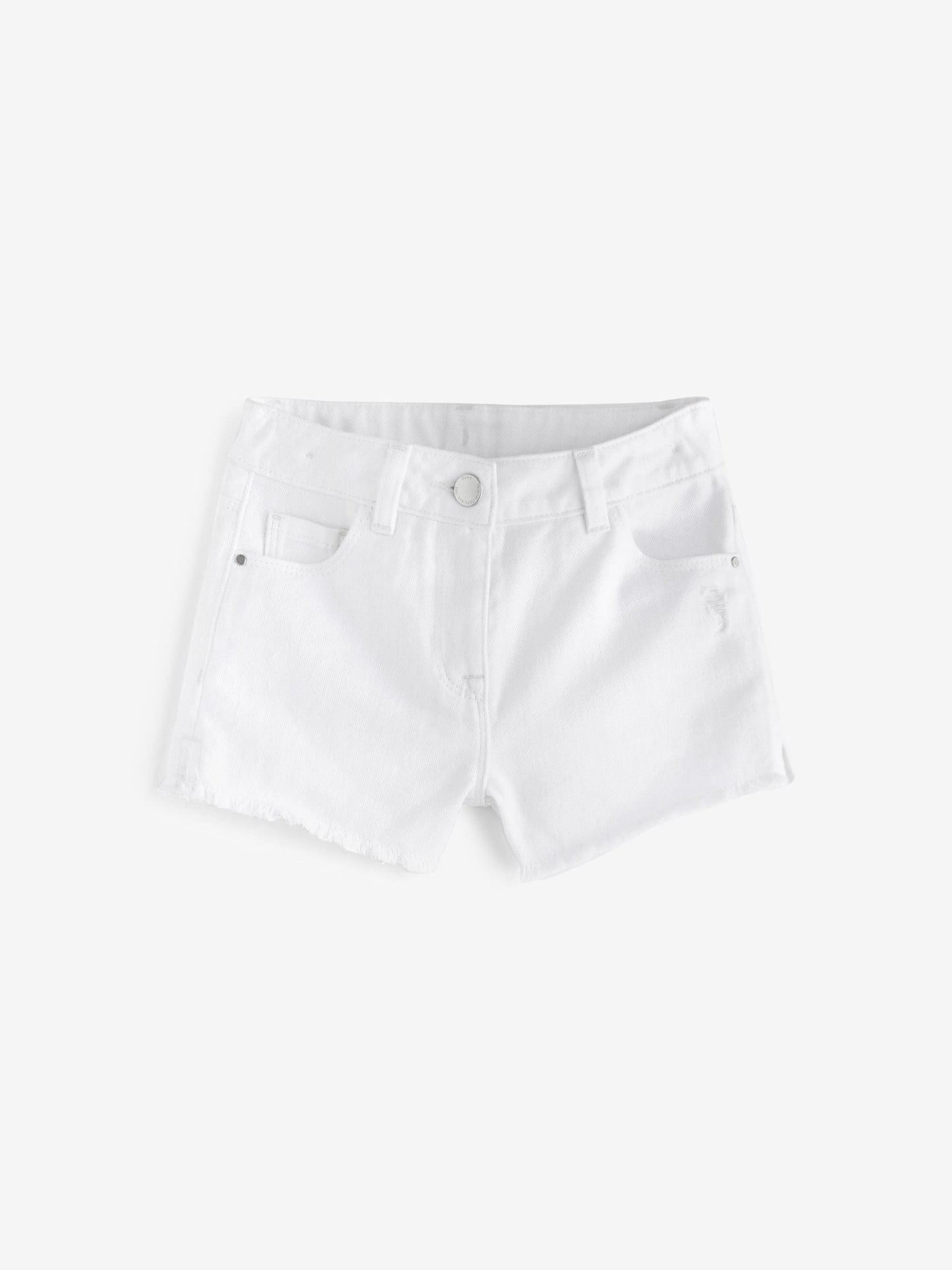 Dsiney Kidz - White Regular Length Frayed Edge Denim Shorts (3-16yrs) image 5