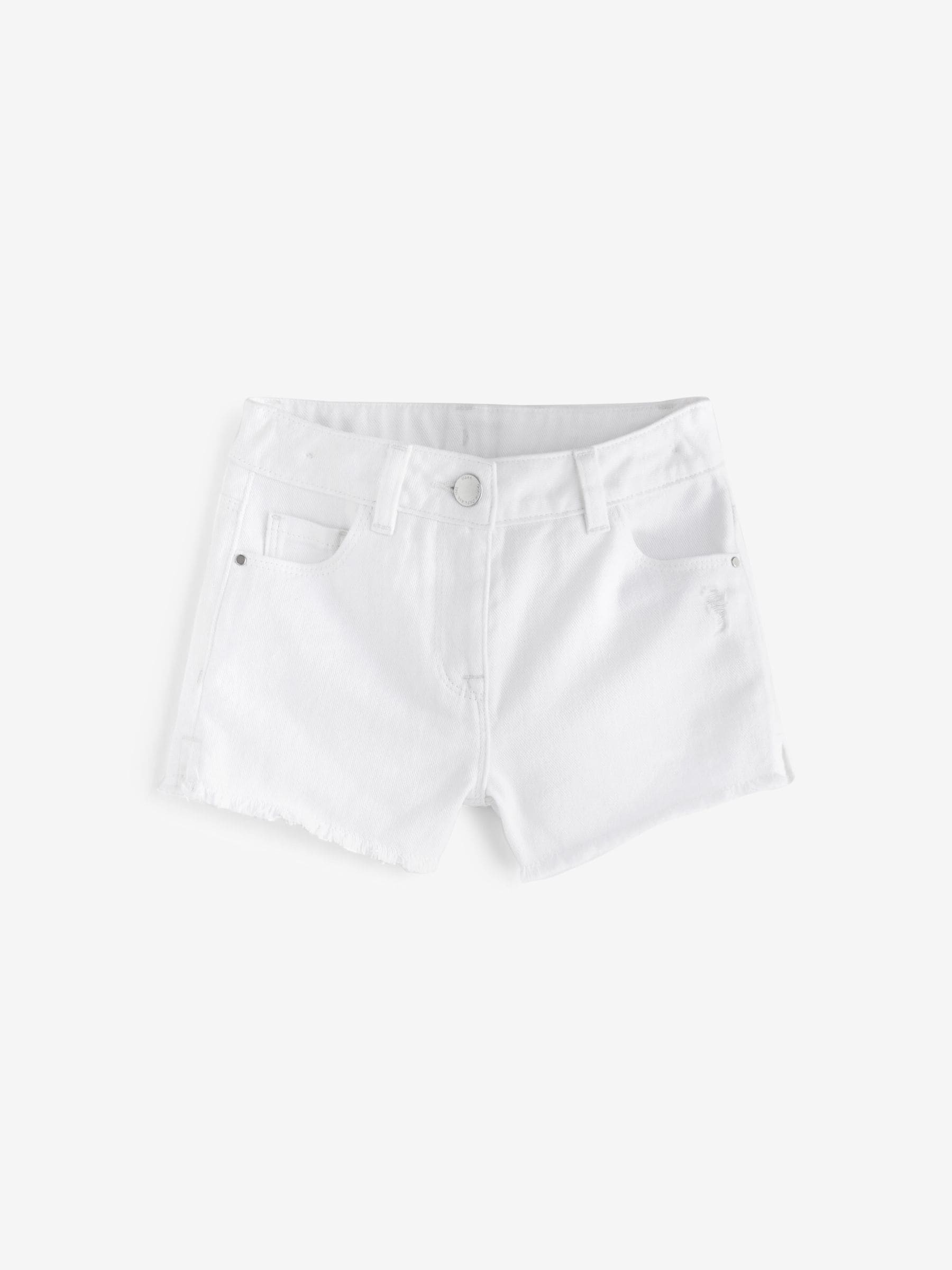 Dsiney Kidz - White Regular Length Frayed Edge Denim Shorts (3-16yrs) image 5
