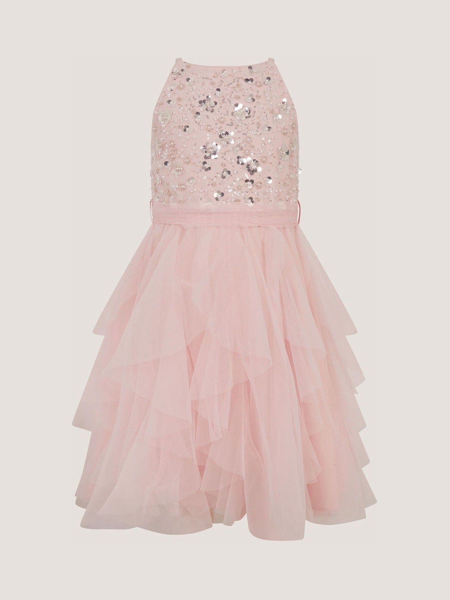 Dsiney Kidz - Monsoon Pink Gracie Embellished Waterfall Dress image 2