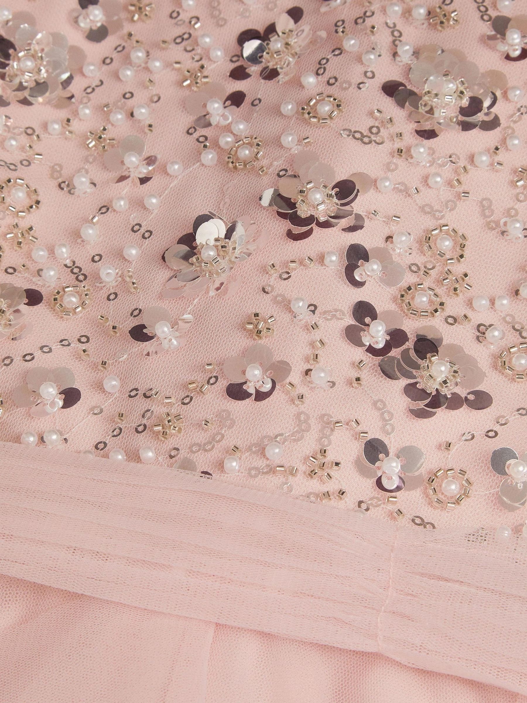 Dsiney Kidz - Monsoon Pink Gracie Embellished Waterfall Dress image 3