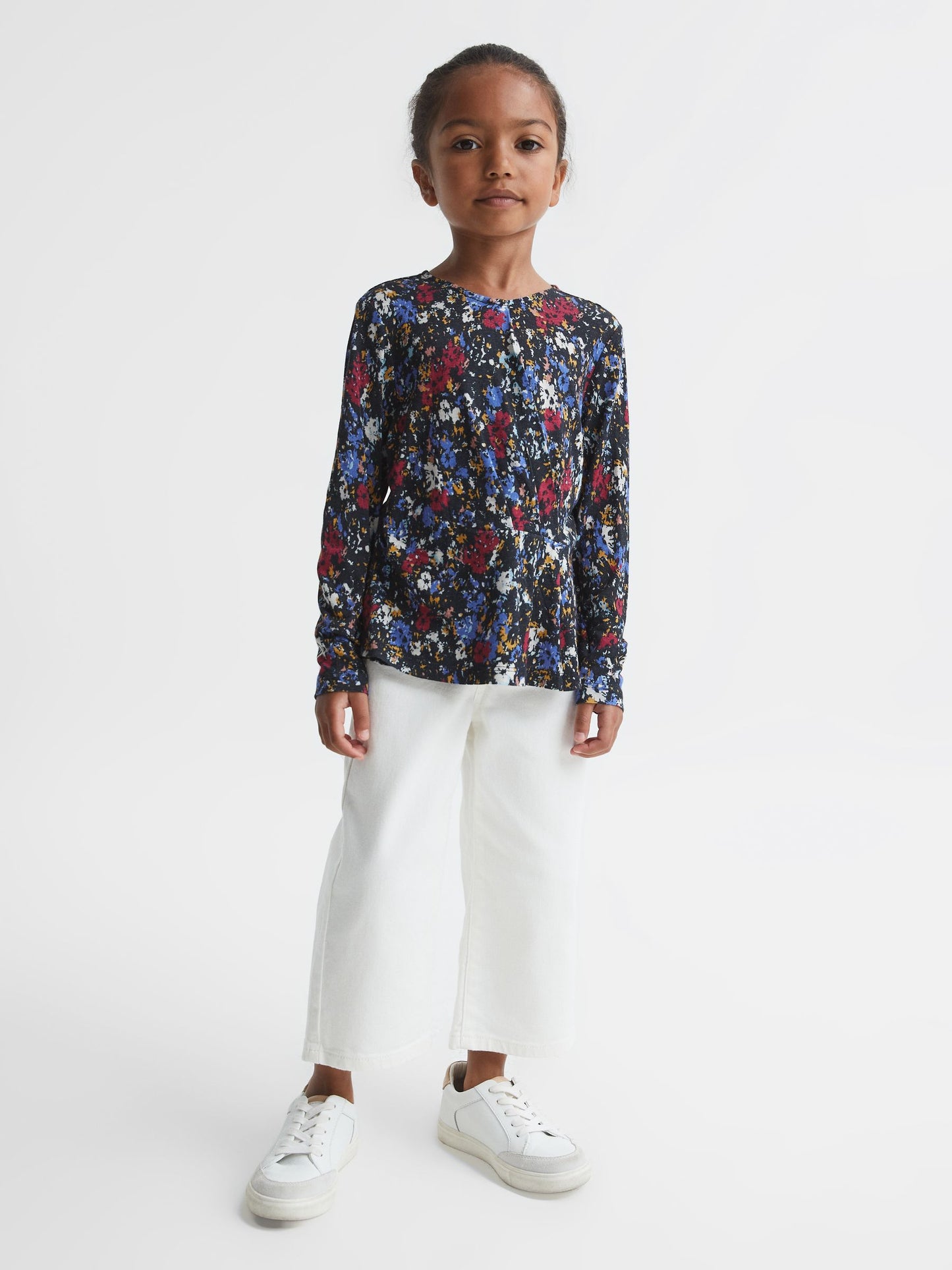 Dsiney Kidz - Reiss Navy Print Jackie 4-9 yrs Printed Jersey Top image 1