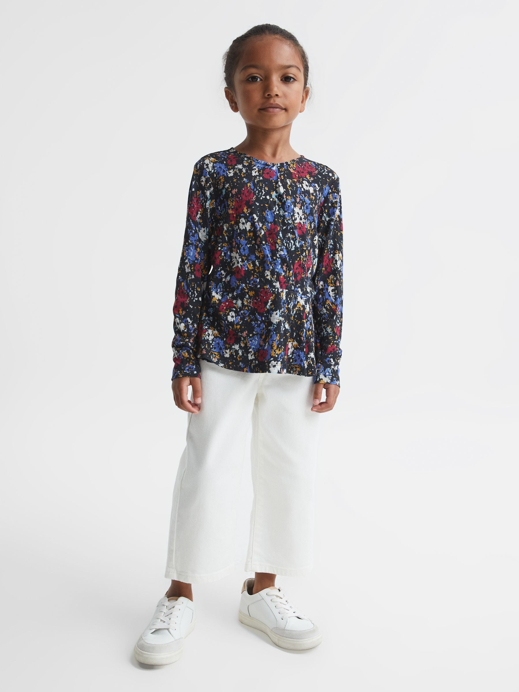 Dsiney Kidz - Reiss Navy Print Jackie 4-9 yrs Printed Jersey Top image 1