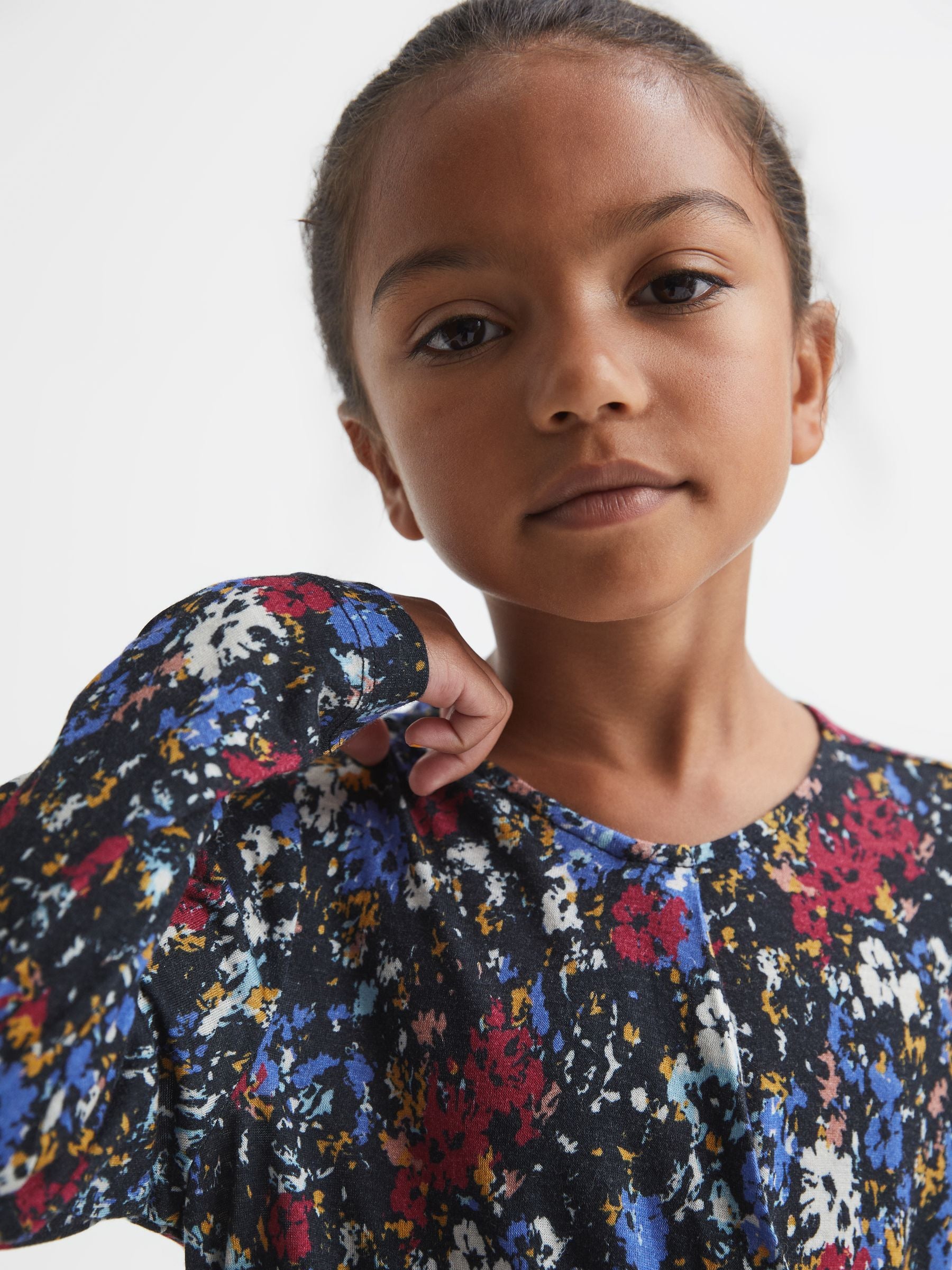Dsiney Kidz - Reiss Navy Print Jackie 4-9 yrs Printed Jersey Top image 3