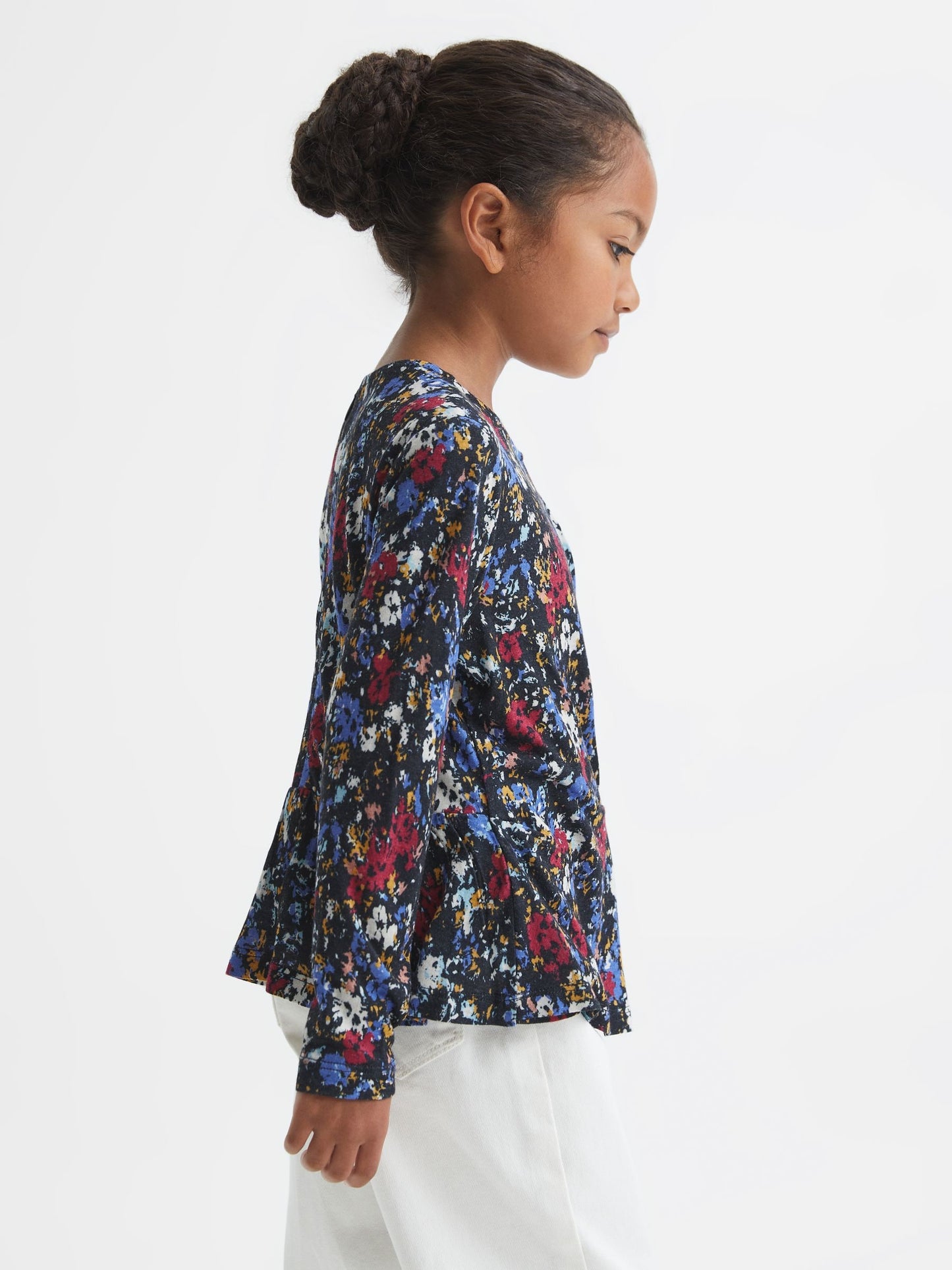 Dsiney Kidz - Reiss Navy Print Jackie 4-9 yrs Printed Jersey Top image 4
