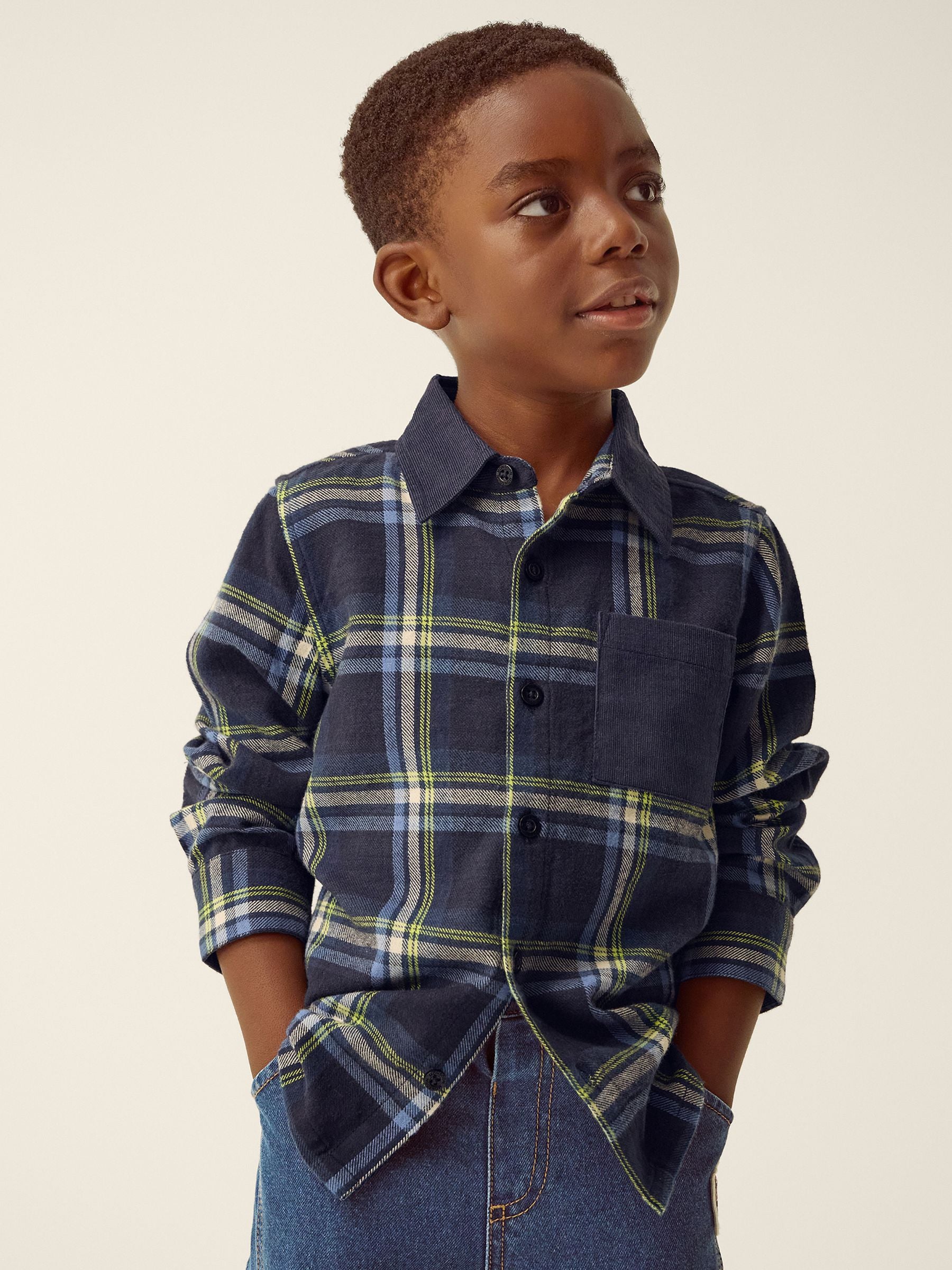 Dsiney Kidz - Monsoon Blue Check Print Shirt image 1