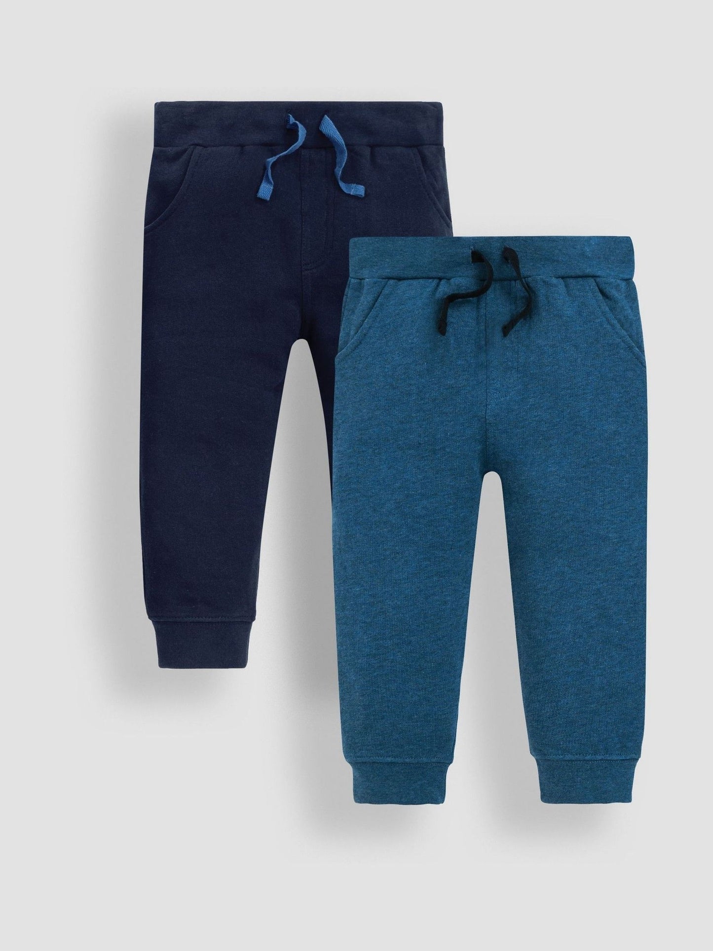 JoJo Maman Bébé Navy Blue & Indigo Blue 2-Pack Joggers image 1