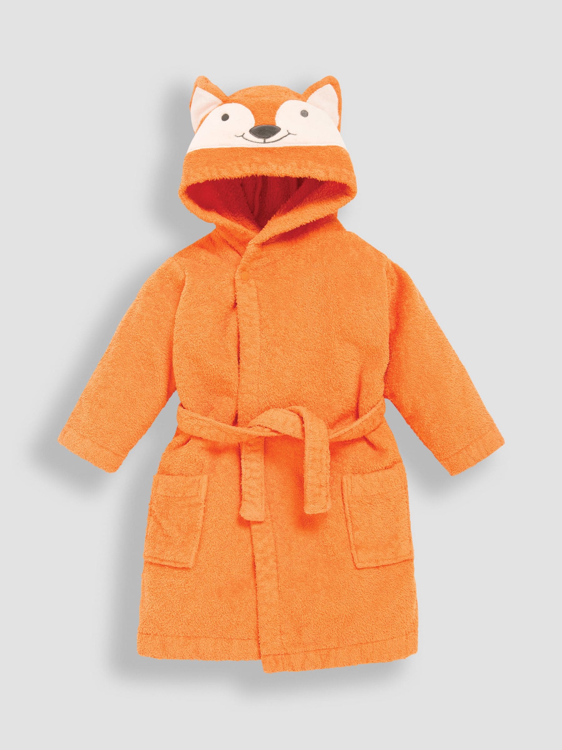 JoJo Maman Bébé Rust Orange Cotton Towelling Robe image 4