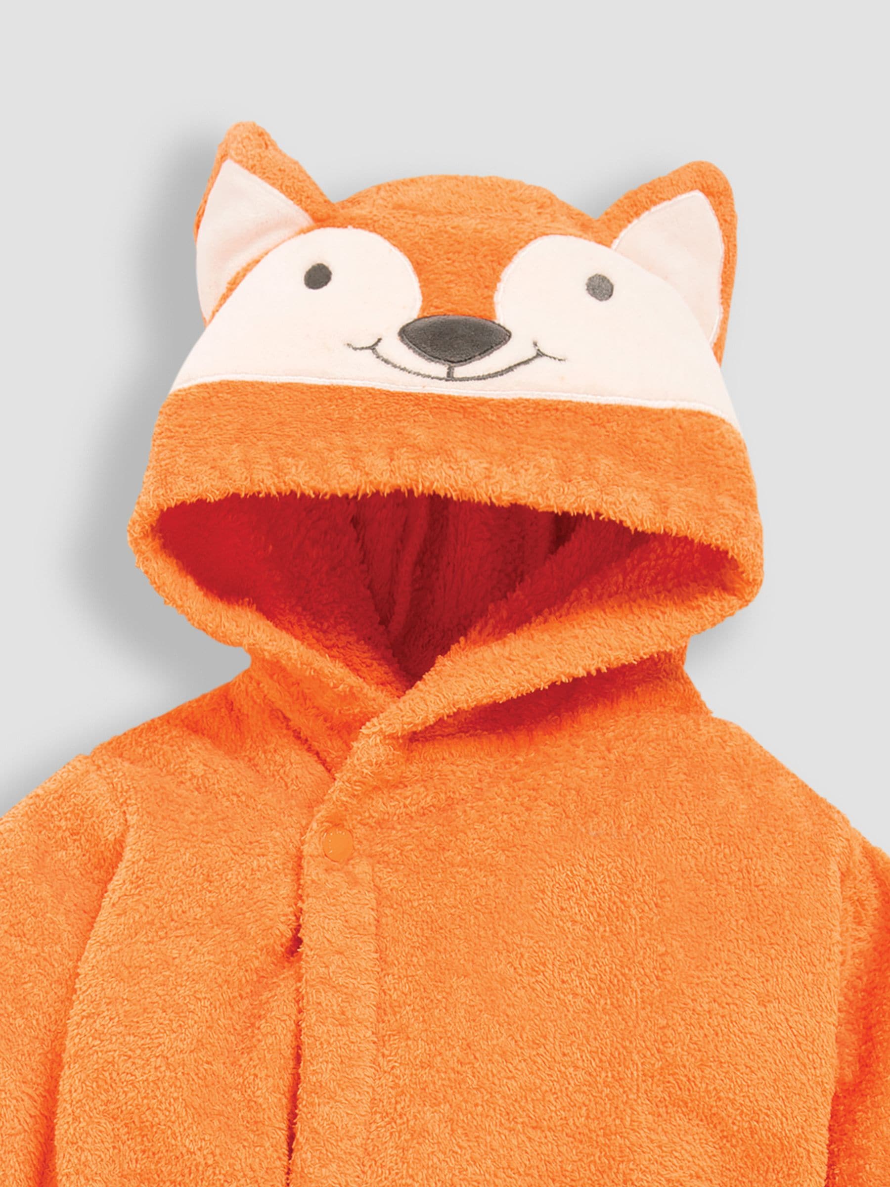 JoJo Maman Bébé Rust Orange Cotton Towelling Robe image 5