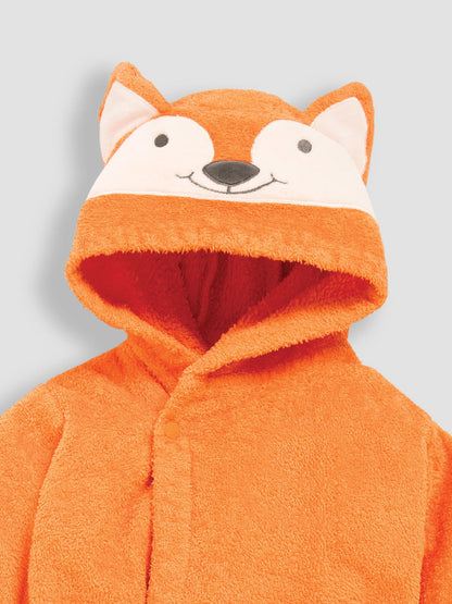 JoJo Maman Bébé Rust Orange Cotton Towelling Robe image 5