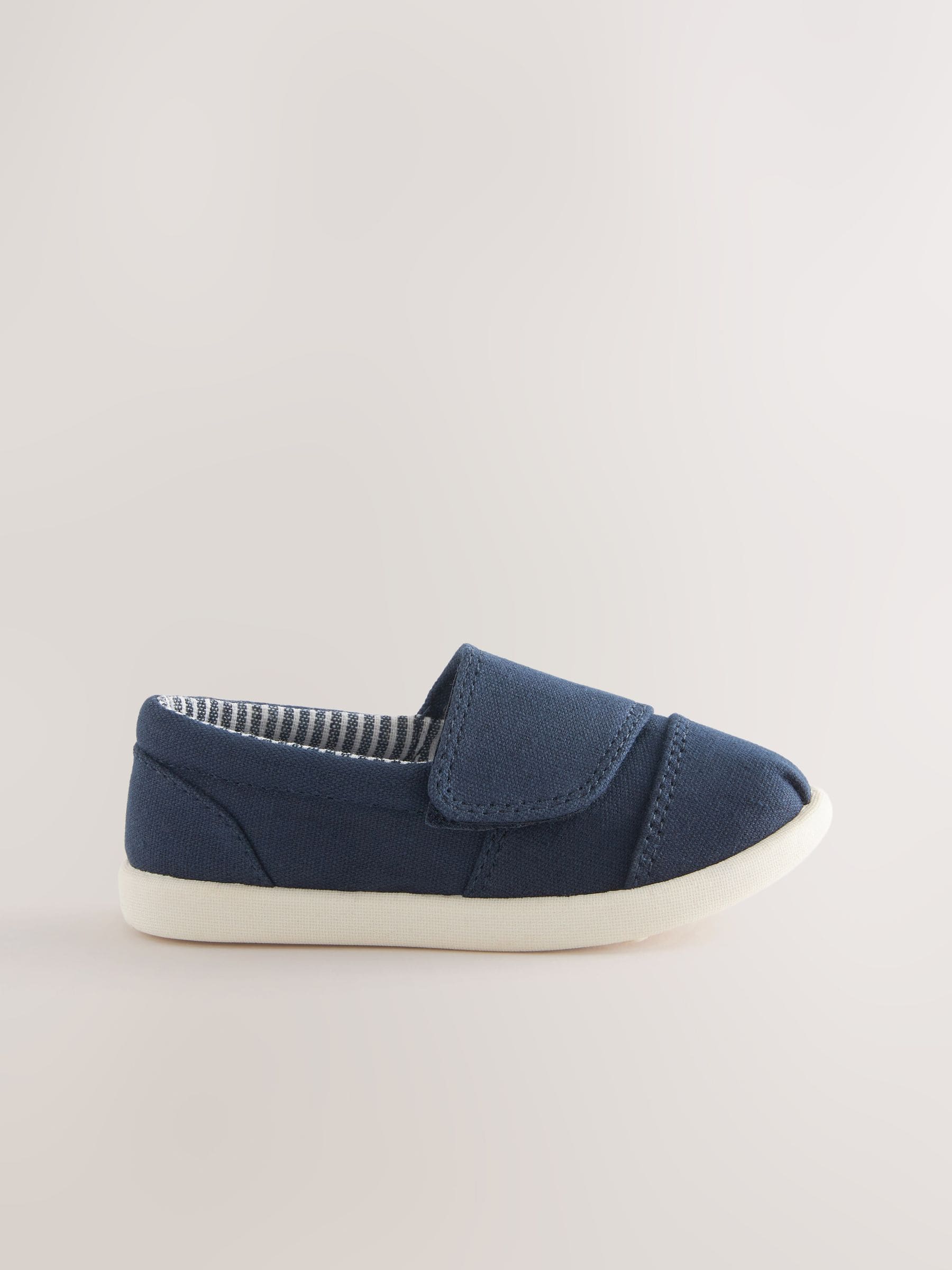 Navy Blue Touch Fastening Espadrille Shoes image 2