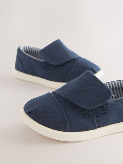 Navy Blue Touch Fastening Espadrille Shoes image 3