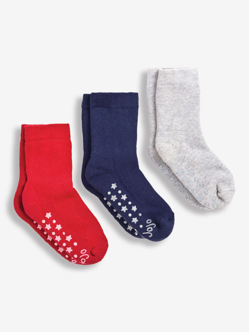 JoJo Maman Bébé Red 3-Pack Extra Thick Socks image 1