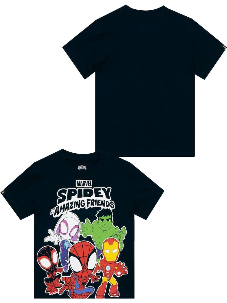 Character Red Marvel Spidey And His Amazing Friends T-Shirts 2 Pack