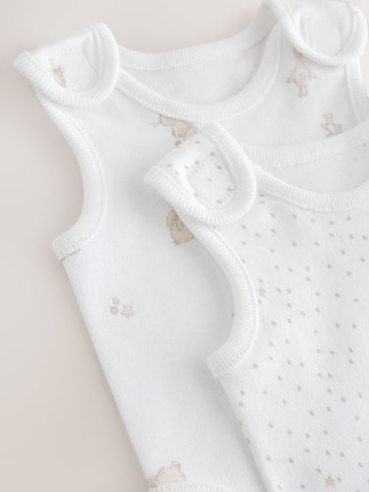 Cream/White Baby Premature Sleepsuit 6 Piece Set (0-0mths)