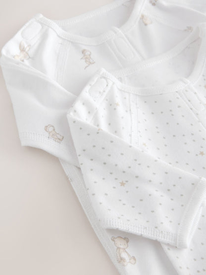 Cream/White Baby Premature Sleepsuit 6 Piece Set (0-0mths)