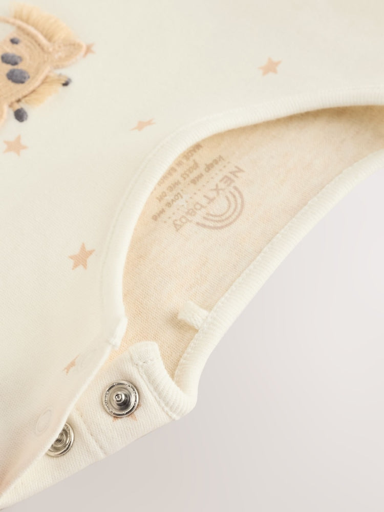 Cream Giraffe I Love My Mummy Baby Bodysuits 1 Pack